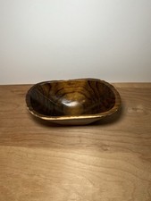 Beautiful Vintage Handcrafted Wooden Bowl With Artist Signature  