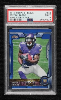 2015 Topps Chrome Rookies Blue Refractor /199 Stefon Diggs #148 Rookie RC 15xz
