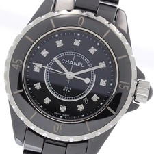 CHANEL J12 H1625 Black ceramic 33mm 12P diamond black Dial Quartz Ladies_959428