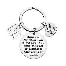 Babysitter Appreciation Gifts Thank You Gift for Nanny Keychain Babysitter