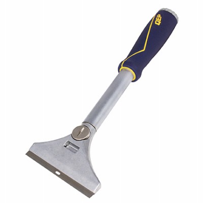Hyde Heavy Duty Hammer Scraper - 5-Inch Offset Blade With 12-Inch Handle For Floor Tile Removal