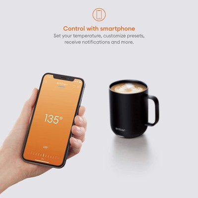 その他 Ember Temperature Control Mug 350ml Ember Temperature Control Smart Mug 2, 14 oz, Black, 80 min