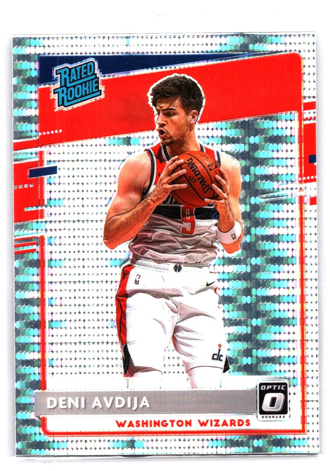 2020-21 Panini Donruss Optic Deni Avdija #159 Silver Pulsar Rated Rookie RC