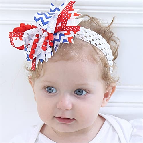 4th of July Haarschleifenclips Stirnband, Patriotische Haarspangen Haarschleife Haare - Bild 6 von 7
