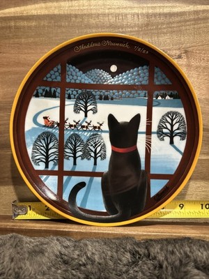 'Jingle Bells' plate by Thaddeus Krumeich #1 in Uncle Tad's Holiday Cats *SIGNED