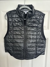EUC Joy Lab Women's Zipper Quilted Puffer Vest Lightweight BLACK - MEDIUM