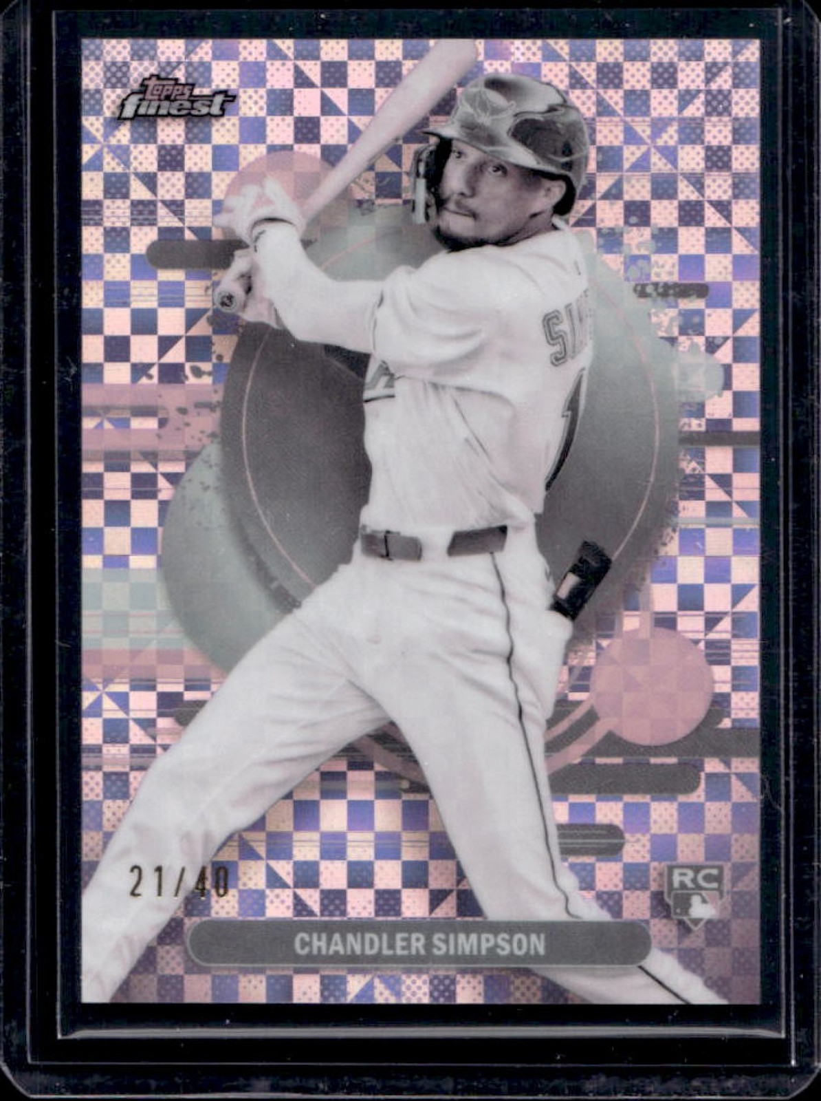 2025 Topps Finest Chandler Simpson Uncommon RC Pearl X-Fractor Rookie #/40 Rays