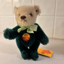 Vintage Steiff Mohair 0217/15 6 Green Jointed Teddy Bear Dolly w/ tags