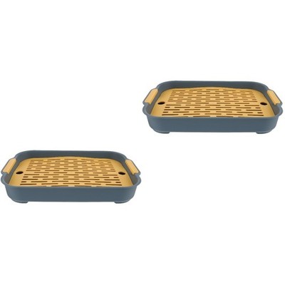  2 Pieces Kaninchen Zubehör Hasentoilette Kaninchen-Toilettentablett