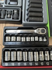 Snap on tools low profile shallow 3/8 socket ratchet set 8-18mm 6 point dual80