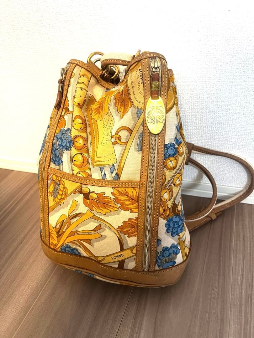 LOEWE Drawstring backpack botanical pattern - image 1