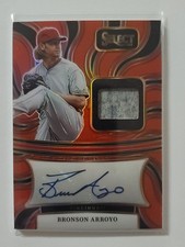 2025 Select Autographed Memorabilia Bronson Arroyo #AM-BA Auto Relic Red 3/49
