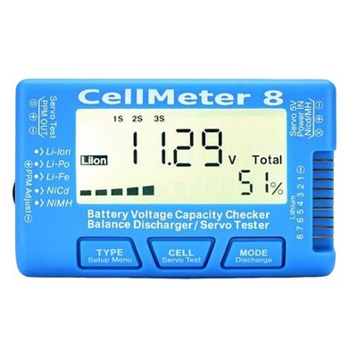 RC CellMeter8 1S-8S BatteriekapazitäTs-SpannungsprüFgeräT für LiPo Li- N7012