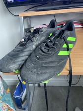 Adidas Football Boots Size 8 Mens Black And Green