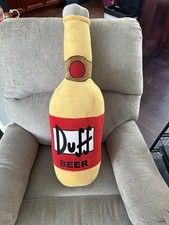 The Simpsons Jumbo DUFF Beer Bottle Homer 30” Plush Universal Studios Pillow