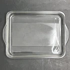 Vintage PYREX 503 -C Double Ribbed Refrigerator Dish Lid Only Clear Glass EUC