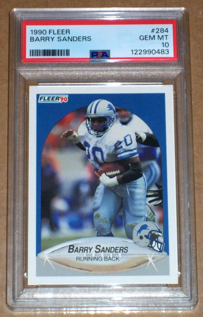 1990 Barry Sanders #284 Fleer PSA 10 Detroit Lions