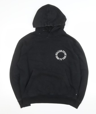 Volcom Damen Pullover Hoodie schwarz XS Grafikdruck Baumwollmischung