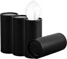 DXNQ 4 PCS Car Tissues Holder, Car Cup Holder Refillable Travel Tissues Tube
