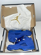 Air Jordan 5 Retro BG Blue Suede Youth Size 6Y 440888-401