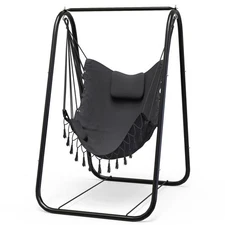 Hammock Chair with Stand,Heavy-Duty and Rustproof Hanging Chair with Stand,Ha...