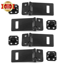 2 Inch Padlock Hasp 4 Pcs Door Slide Latch Lock Security Door Clasp Black