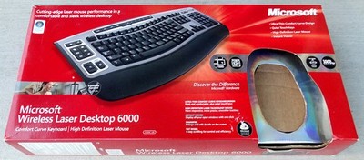Microsoft Wireless Desktop 6000 w/ Receiver Dongle (NO Mouse) v2 Nice Works Well