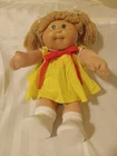 1982 Cabbage Patch Girl Pigtail Green Eye Yellow Dress, Diaper, Shoes,Socks HM13