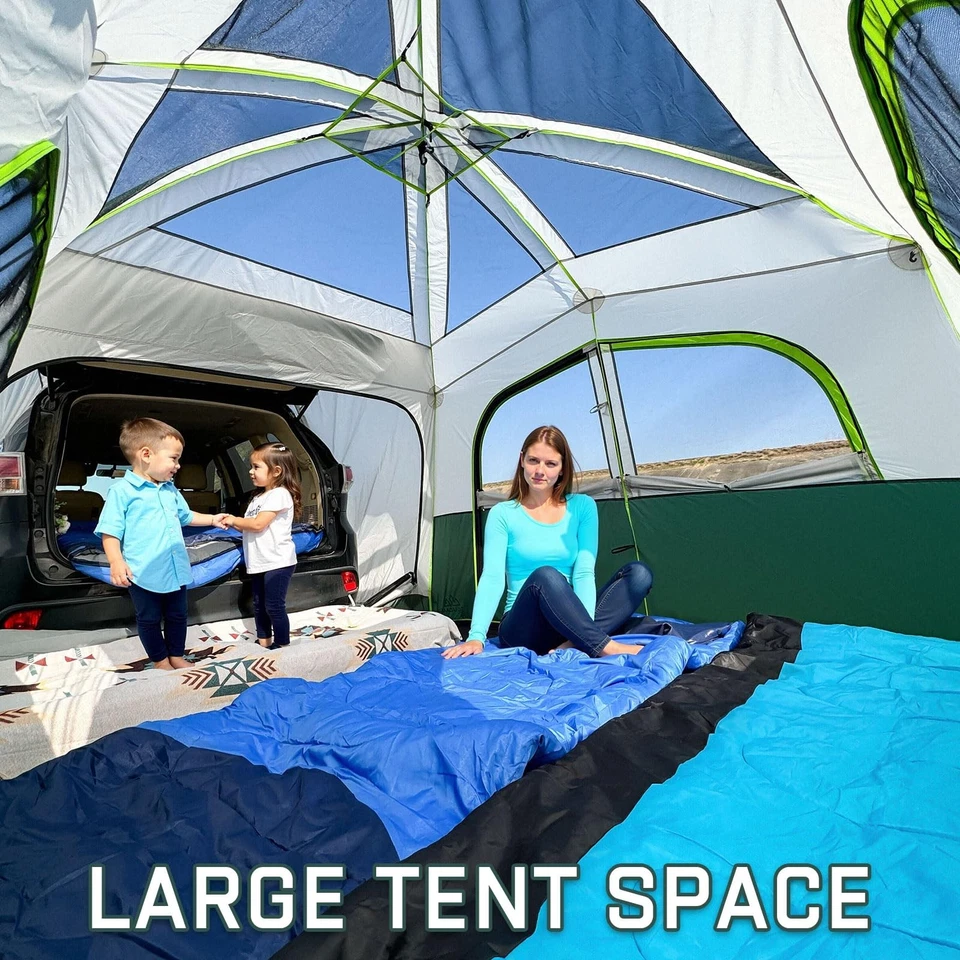 Carpas SUV para Camping 6 Personas Impermeables, Coche Familia Camping Tienda con Cola... Foto 3 de 4