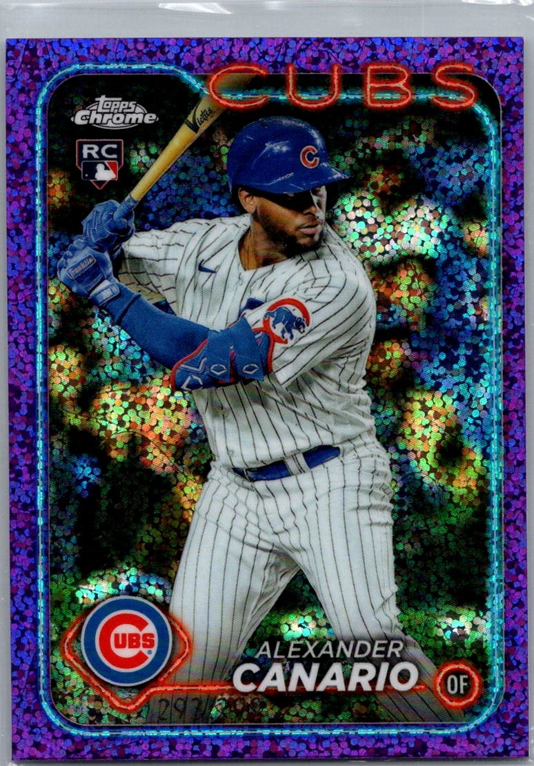 2024 Topps Chrome #174 Alexander Canario Purple Speckle Refractors #/299