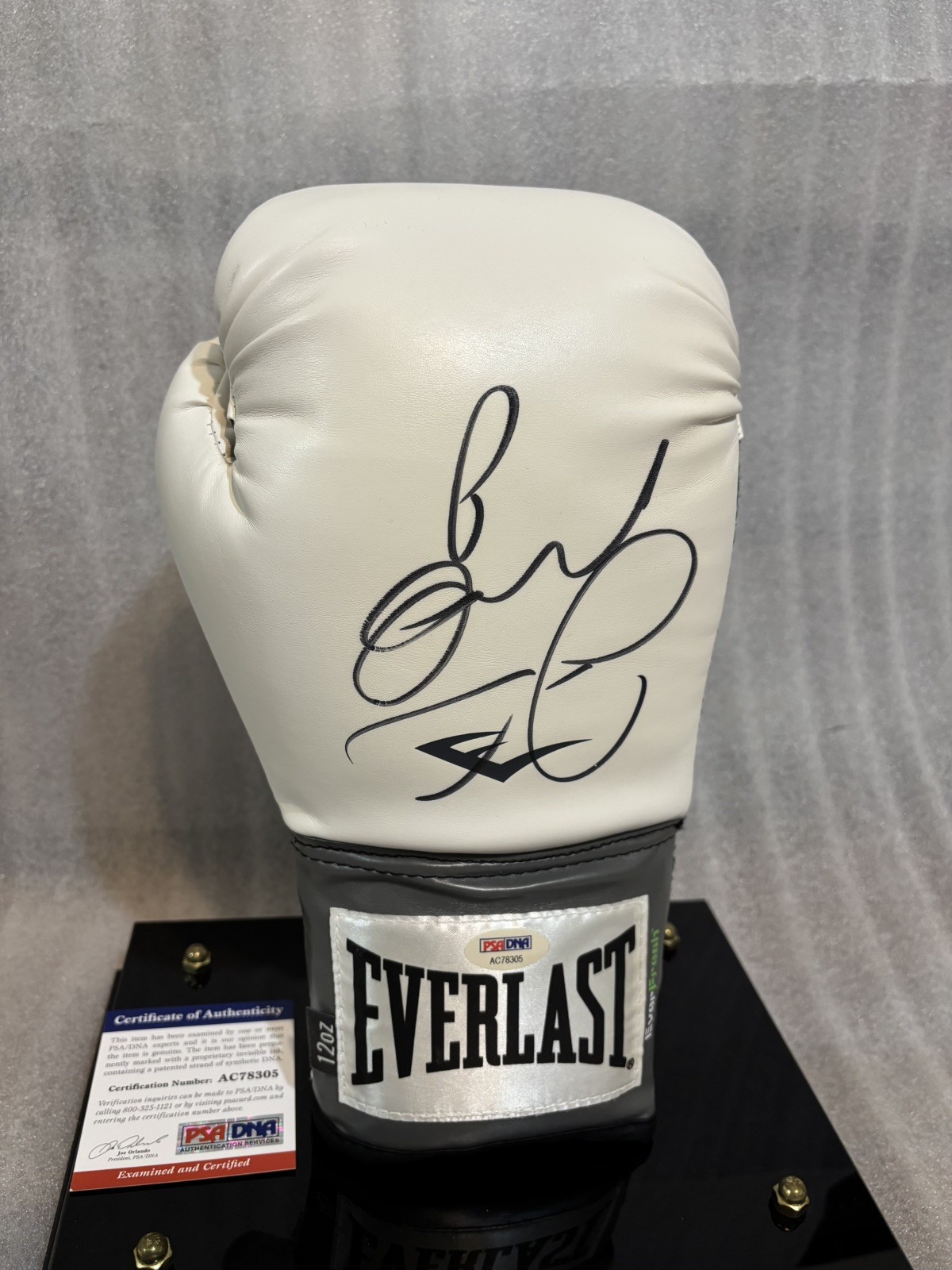 Floyd Mayweather Jr. Autograph White Everlast Glove RH PSA DNA SUPER RARE view 3