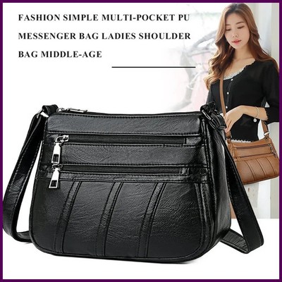 2026 New High Quality Women's Soft Leather Shoulder Bags Multi-Layer Classic.