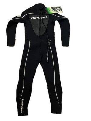 NOS Rip Curl Black Wetsuit Child Size 4 Classic JR 3/2 BZ FL Owen Wright Surfer