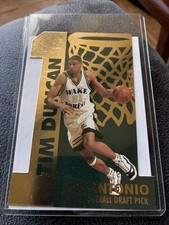 Tim Duncan Score Board Rookie Card #1 Draft Pick Die Cut Jumbo /5000 Wake Forest. rookie card picture