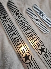 DV8 Offroad D-JL-180014-STR2 Front And Rear Sill Plates with Since 1941 Logo