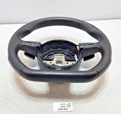   2014-2018 OEM Audi RS7 Sport Steering Wheel Leather Black W/ Paddle Shifters
