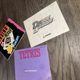 NES Manual Lot Of 3 -Tetris - Double Dribble - Casino Kid POKER