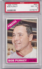1966 Topps Baseball, #551 Bob Purkey, PSA 8, PSA High Number set break