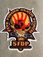 Five Finger Death Punch diecut promo sticker 4 x 4.5