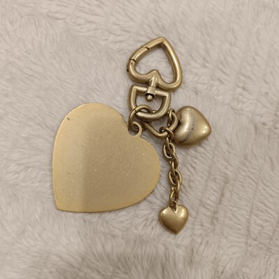 Juicy Couture Vintage Gold Scottie Logo Heart Rhinestones