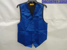 Oliver George Mens Small Royal Blue Sleeveless Suit Vest