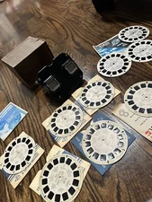 Vintage Sawyer's View Master Viewer with 9 Slides and holders