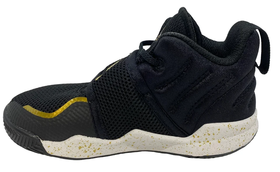 Zapatos de baloncesto Adidas de amenaza profunda para niños pequeños - negros - talla 9,5K - [FX7228] Foto 3 de 4