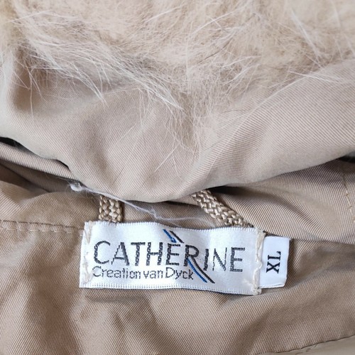 PARKA CATHERINE VAN DYCK CREACIÓN PIEL DE GRAN TAMAÑO RECORTADA VINTAGE AÑOS 90. Talla: L - Imagen 5 de 6