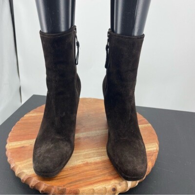 靴 PRADA suede short heel boots Prada Suede Booties | Saks Fifth Avenue
