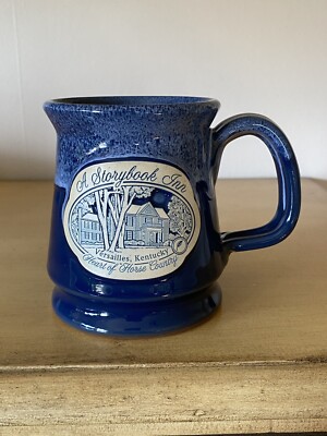 Deneen Pottery Mug A Storybook Inn Versailles Kentucky Coffee Blue Drip Glaze