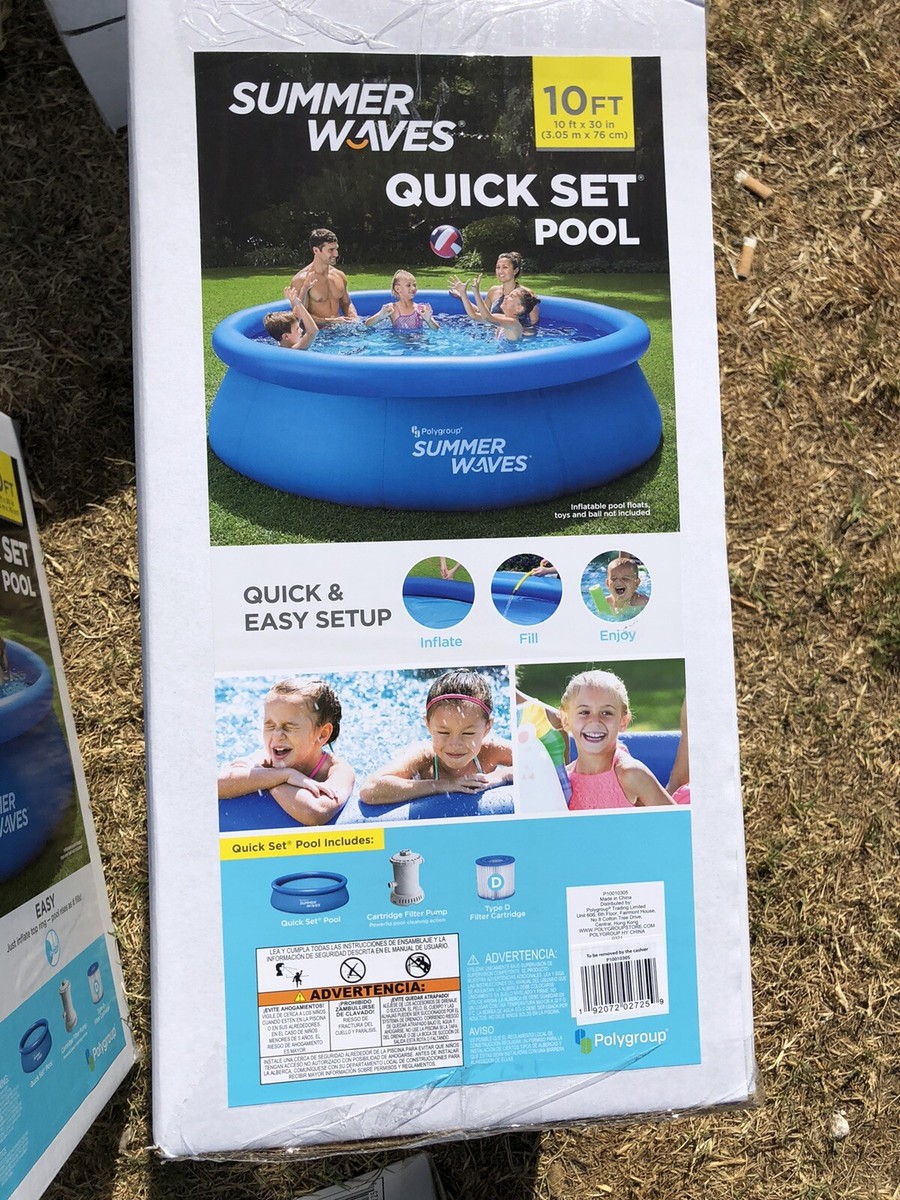 summer waves 10 ft round quick set