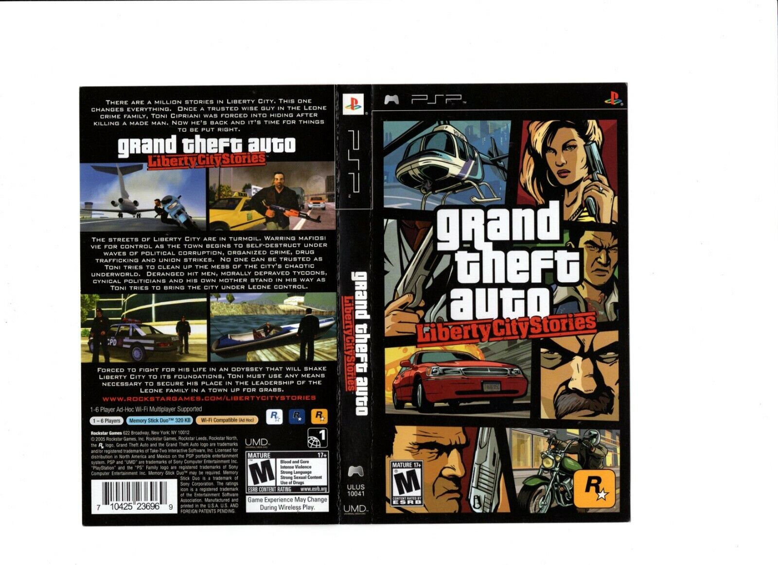 Grand Theft Auto Liberty City Stories PSP ARTWORK ONLY Authentic