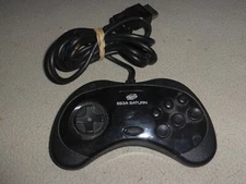 SEGA SATURN ORIGINAL OEM CONTROLLER GAMEPAD MK-80116 REMOTE BLACK CONTROL