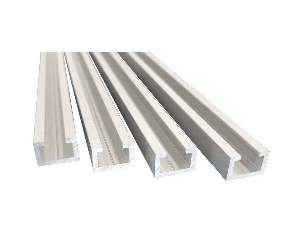 4er Set 1m Aluminium CProfil, Alu C Profil, 17x11mm, passend für M8 Schraube - Bild 4 von 4